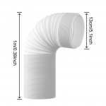 150/130MM ventilatsioonivooliku v&auml;ljalaskeava painduvad mobiilse kliimaseadme tarvikud teleskoopiline soojuse v&auml;ljalasketoru paksenenud v&auml;ljalasketoru