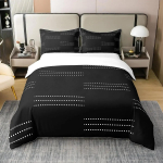 Geomeetriline tekikottide komplekt 3 tk Magamistoa sisustus lastele Kaksiksuuruses tekikoti komplekt Triibulised voodipesukomplekt 2 padjap&uuml;&uuml;riga Duvet Cover Set&AU Single(140x210cm)