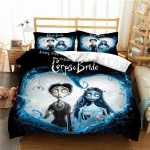 armasta animatsioonifilm Laip Pruut Voodipesu Komplekt &Uuml;he-/Kahekohaline Kuningas Tekikott Kodu Magamistoa Sisustus Voodikate Padjap&uuml;&uuml;r EU single(135x200cm) black
