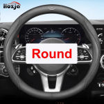 Car Steering Wheel Cover for Chery Tiggo 4 7 8 pro max plug in 2024 2025 2026 Accessories O leather black