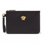 Versace La Medusa Nahast Rahakott Must Naiste Rahakotid 1000743-DVIT3T-1B00V Basic Set (Bag+Dust Bag)