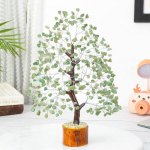 Roheline nefriitkristallipuu, &otilde;nne esitlus kodukaunistuste jaoks Kristallid v&auml;&auml;riskivid Bonsai rahapuu &otilde;nneks, kaunistus kingitus, h&otilde;betraat