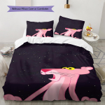 Roosa Pantri Muster Voodipesu, Tekikomplekt Tekikate Padjap&uuml;&uuml;r Kodu S&uuml;nnip&auml;evakingitus (1 * tekikott + 2 * padjap&uuml;&uuml;ri, ilma s&uuml;damikuta) 135x200cm pink