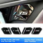 4 tk BMW 3. ja 5. seeriale i3 i5 X3 X5 G20 G05 G60 G45 2019-2026 Auto siseukse kausi kaitse Roostevabast terasest kaitsekate Kleebis