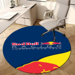1 tk Red Bull Racing Vormel 1 meeskonna logo &uuml;mmargune vaip, valmistatud pol&uuml;estrist, ideaalne kontoritoolide, elutubade kaunistamiseks fplt091 100cm by 100cm brown