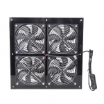 Veekindel DC12V ventilatsiooniventilaator 4 ventilaatorit Kiire &otilde;huringluseks ladudes serveriruumides kuurides Lihtne paigaldada 1