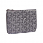 GOYARD SENAT Y-mustriga kogu pinnal tr&uuml;kitud T&otilde;mblukuga Sulgemine L&otilde;uend & Vasikanahast Rahakott Kaardihoidja Rahakott Mini Unisex Paaristiil Hall Basic Set (Bag+Dust Bag) hall v&auml;rv