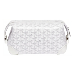 Goyard Monogrammiga T&otilde;mblukuga L&otilde;uendi ja Vasikanaha Reisi Tualett-kott Unisex tualett-kott Valge BOEING025TY-50CL50P Basic Set (Bag+Dust Bag)