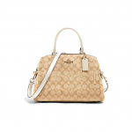 K&auml;ekott Coach Lillie 33 Klassikaline Monogramm Prindiga Kunstnahast &Otilde;la-Crossbody T&otilde;stekott Suur Naiste kotid Valge Khaki 91495-IMDQC Basic Set (Bag+Dust Bag)