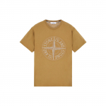 Stone Island Logotr&uuml;kiga T-s&auml;rk Pruun Meeste Topid 781521580-V0098 L