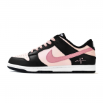 Nike Dunk Violent Pink Leather Abrasion Resistant Low top Skateboard Shoes Women's Black Pink CW1590-100(Team1573-) 40