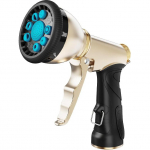 RAINPOINT aiavooliku otsik, 9 pihustusrežiimi, voolikupihusti otsik, vastupidav metallist voolikuotsik, reguleeritav k&auml;eshoitav pihusti, taimede kastmiseks ja with connector sinine