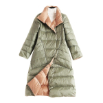 Kahepoolne pikk sulejope kevad-s&uuml;gisene turtlene kaelusega valge pardi sule soojad pargid Must kuldhall helesinine roheline valge S-5XL S beige
