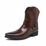 Briti stiilis meeste k&otilde;rged nahast pahkluusaapad Klassikalised meeste v&auml;lit&ouml;&ouml;riided Kingad Paksude tallad Kulumiskindlad Vabaaja l&uuml;hikesed saapad 38