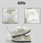 Elegantnepitsist liblikas&otilde;lmega piimvalged madalad naiste kingad Kevadine uus stiil Mitmek&uuml;lgsed T-rihmaga lamedad kingad Vabaajakingad 35 beež