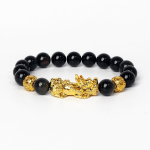 Feng Shui must obsidiaan rikkuse k&auml;ev&otilde;rud meestele v&auml;rvi muutvad Pi Xiu k&auml;ev&otilde;rud naistele 10mm draakoni mantra helme k&auml;ev&otilde;ru &otilde;nnelik ehtekomplekt 19cm-7.5inch black