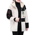 Naiste jope kapuutsiga Colorblock paksu kirjaga tikandid pl&uuml;&uuml;sis pikkade varrukatega n&ouml;&ouml;r Pehme hubane lukuga Cosure kardigan Lady Mid 2XL