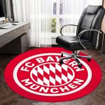 Bayern M&uuml;nchen, Jalgpallis&auml;rgi Tooli matt &Uuml;mar vaip Kontori vaip, Libisemiskindel, Sobib elutubade, magamistubade sisustuseks.1205036a 120cm by 120cm red