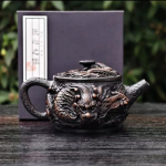 Divine Dragon Purple Pottery Vintage teekann Carve Kung Fu teekann &Uuml;ks teekann Pu'er tee valmistamise seade Teekomplektid Hiina teekann