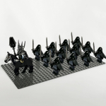 13tk/partii Tume Kuningas Sauron Angmar Orkidest ja Uruk Hai Elfi Vibumehed Armee Minifiguurid Relvadega Ehitusklotsid M&auml;nguasjad black