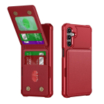 Samsung Galaxy S25 S24 S23 S22 S21 Ultra Plus FE A56 A36 A26 A55 A35 A54 A34 Rahakott &uuml;mbrisekaas kaardihoidja pesaga Galaxy S24 punane