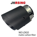 1pc Inlet: 89mm Outlet:101mm Universal Exhaust Tips Matte/Glossy 3k Carbon Fiber Muffler Exhaust Pipe Mount black in89 matte black 3 black