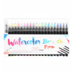 20 v&auml;rvi pehme otsaga akvarellpliiatside komplekt manga ja peene kunsti maalamiseks 20 colors soft tip watercolor pen (matte barrel)