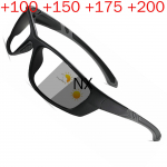 T&auml;isl&auml;&auml;tsega lugemisprillid &Uuml;mberkeeruvad Spordimagnifikatsiooniga Ohutuslugemisprillid Fotokroomsed Goggles Lugemisprillidega Meestele NX 0 must