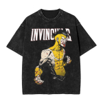 Koomiksikangelane Invincible Mark Grayson Pesemistee S&auml;rk Meestele Naistele Suvine Puuvillane YK R&otilde;ivad Vintage Mood &Uuml;mmargune Kael L&uuml;hikeste Varrukatega T-s&auml;rk L black