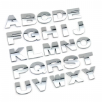 DIY 50mm k&otilde;rged suured plastist 3D kroomitud t&auml;hed isekleepuvad T&auml;hestik auto kleebised auto m&auml;rk Auto tarvikud Dekoratsioon A