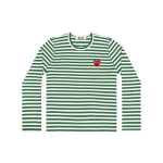 Comme des Gar&ccedil;ons PLAY COMME des GARCONS PLAY Triibuline pikkade varrukatega T-s&auml;rk 'Roheline' Meeste AZ-T164-051-3 S gray