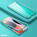 360&deg; T&auml;ielik Kahepoolne Magnetiline Bumper Metallklaasist &Uuml;mbris Samsung S26 Ultra S25 S24 S23 Plus A57/37 A56/36/26/16 jaoks Kaitsekatte Galaxy S26 roheline