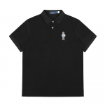 Ralph Lauren Suvine Meeste ja Naiste 100% Puuvillane Pique Polo S&auml;rk Polo Karu Tikitud Logoga XS must