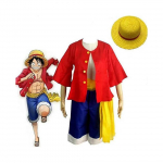 (3XL) &Uuml;hes t&uuml;kis ahv D. Luffy Cosplay Kost&uuml;&uuml;m Piraat Kaelkirjak&uuml;barad Piraadi Riided Jaapani Anime Manga Halloween T&auml;iskasvanute Peokleit Komplekt M