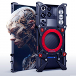 Red Magic 11Pro 11Pro + Mobiiltelefoni &uuml;mbris Metallist mobiiltelefoni &uuml;mbris Kukkumiskindel mobiiltelefoni kaitse&uuml;mbris P&ouml;&ouml;ratav alus red magic 11pro must