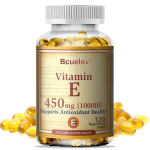 Kvaliteetsed E-vitamiini kapslid 1000 IU, Antioks&uuml;dantne tervisetoetav toidulisand, 120 tk 120PCS