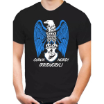 1 &uuml;hest Taandumatust Lazio T-s&auml;rgist | Fussball Curva Nord Rooma Ultras M3 - Vabaaja &uuml;mmarguse kaelusega, kerge venivusega kangas, tavaline l&otilde;ige, geomeetrilise mustriga, 5XL must