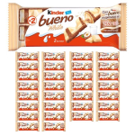 Kinder Bueno White Wafel valges &scaron;okolaadis piima-p&auml;hklit&auml;idisega 39g x30 tk