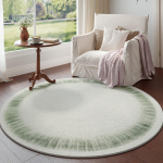 Moodne magamistoa sisustus &Uuml;mmargune vaip Rohelised vaibad elutuppa Kohev pehme puhketuba Pestav p&otilde;randamatt Kodu Paks pl&uuml;&uuml;svaip 120x120CM