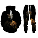 Uus r&auml;pplaulja 2 PAC Tupac Tr&uuml;kitud Kapuutsiga P&uuml;ksikomplektid Mehed Naised Hip Hop Hupparid Meestele &Uuml;likonnad T&auml;navapop Kaksosalised Komplektid XL brown