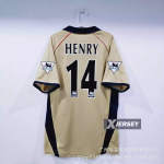 Henry 14 Arsenal 1998-2006 Barcelona 2007-2009 Retro Jalgpalli Treeningus&auml;rk Meestele Naistele L&uuml;hikesed Varrukad Hingav XXL
