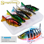 Bassip&uuml;&uuml;gipeibutis, mitme liigendiga ujumispeibutis 5Pcs Lures With Box