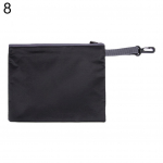 Kaasaskantav reisilaagri veekindel meigikosmeetika hoiukott T&otilde;mblukuga kott must