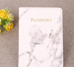 SCIONE marmormustriga passikaitse kate PU nahast dokumendikaust v&auml;lismaal reisimiseks m&otilde;eldud kaardikott must