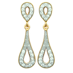 Les Tr&eacute;sors De Lily [L0456] - kullatud k&otilde;rvar&otilde;ngad  D&eacute;esse  valgest kullast - 22x16 mm kuld