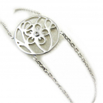 Altesse [M1174] - Bracelet Argent 'Flora' blanc h&otilde;be