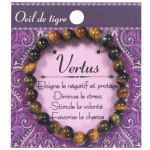 Les Tr&eacute;sors De Lily [Q6929] &ndash; Mineralia tiigrisilmade kujundaja k&auml;ev&otilde;ru &ndash; 8 mm pruun