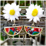 Les Tr&eacute;sors De Lily [R1056] &ndash; K&auml;sit&ouml;&ouml;lised k&otilde;rvatropid Colombine & Harlequin, mitmev&auml;rviline h&otilde;be &ndash; 25 mm &ndash; 30x15 mm mitmev&auml;rviline
