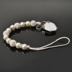 Beebi luti klambrikett imiku nibuhoidja puidust helmestega kristallist nibu jalutusrihm metallist lutiklambrid luti kett A style