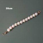 Uue moe naise k&auml;ekoti aksessuaariosad valge p&auml;rl-akr&uuml;&uuml;lvaigust kett Luksuslik tahke rihmaga naiste &otilde;lgsiduri k&auml;epideme ketid 30CM valge